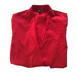 NIC+ZOE Women’s Burgundy Blouse - Size S - Long Sleeved